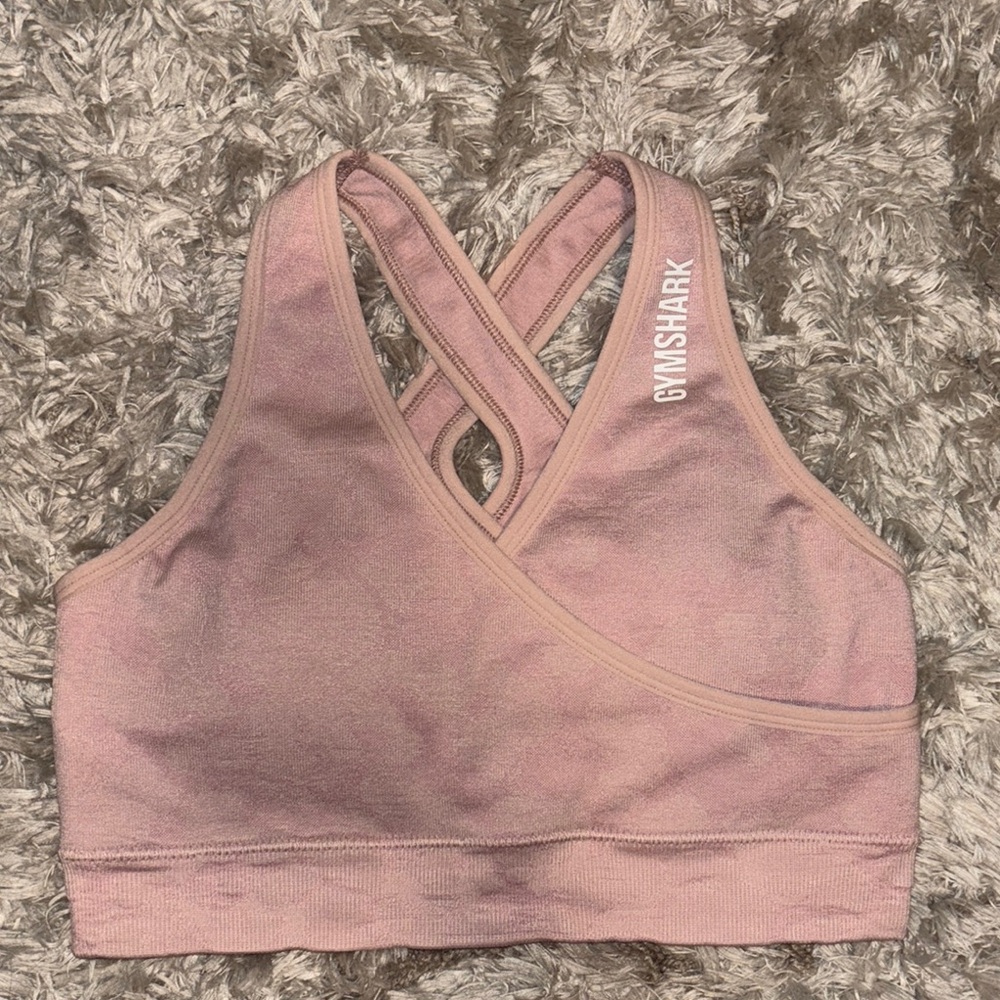 Gymshark Adapt Camo Seamless Sports Bra - Light Pink